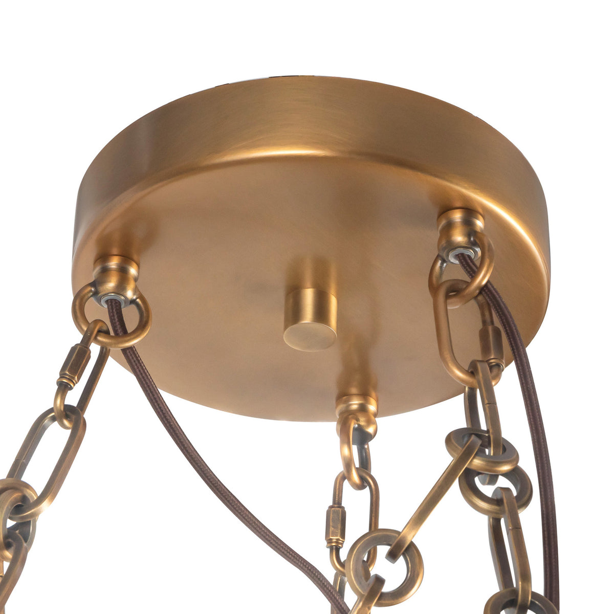 Bolton 20 Light LED Chandelier 37", Vintage Brass