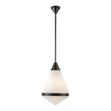 Essex Pendant 14", Urban Bronze and Matte Opal Glass