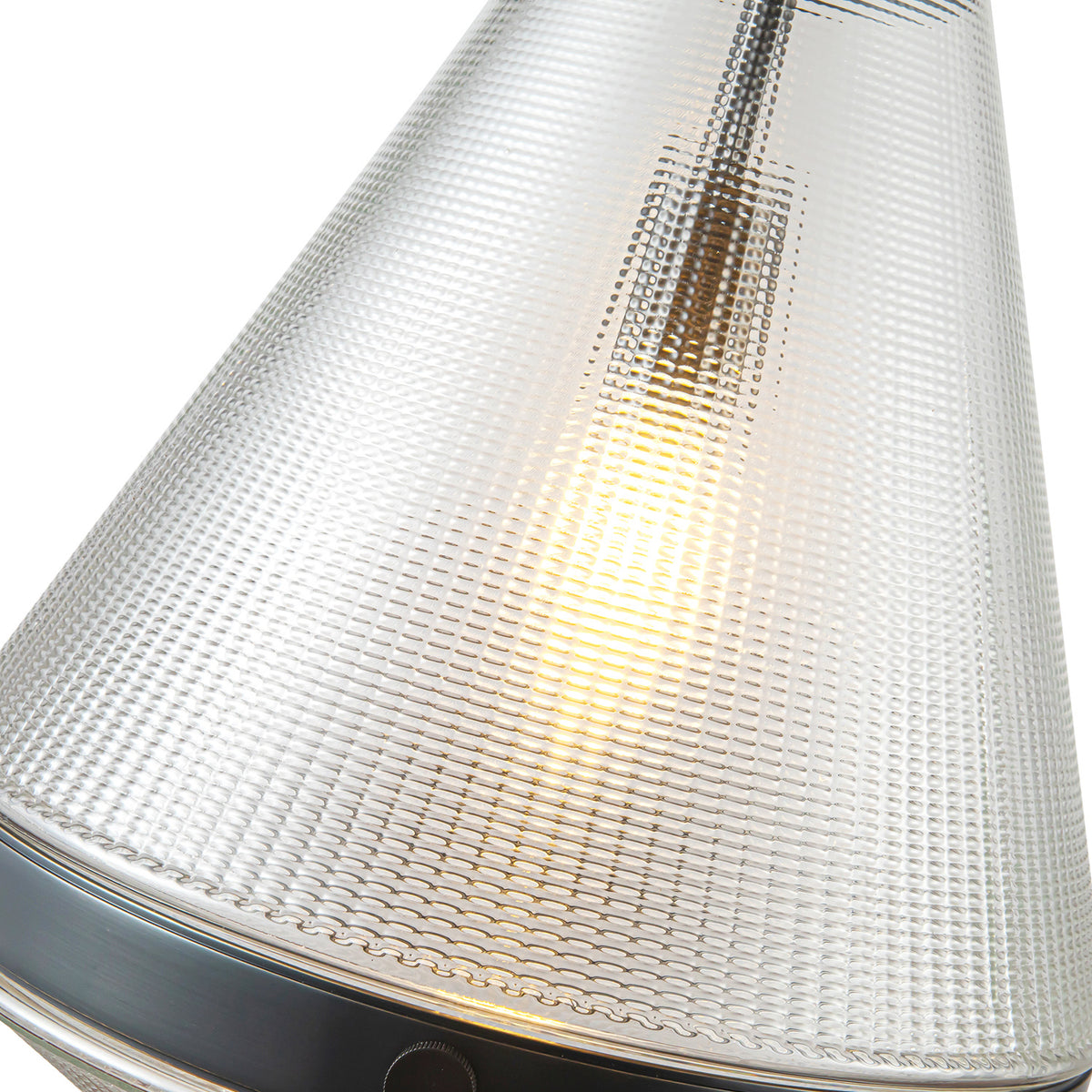 Essex Pendant 14", Urban Bronze and Clear Prismatic Glass