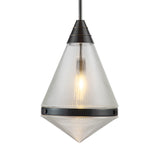 Essex Pendant 14", Urban Bronze and Clear Prismatic Glass