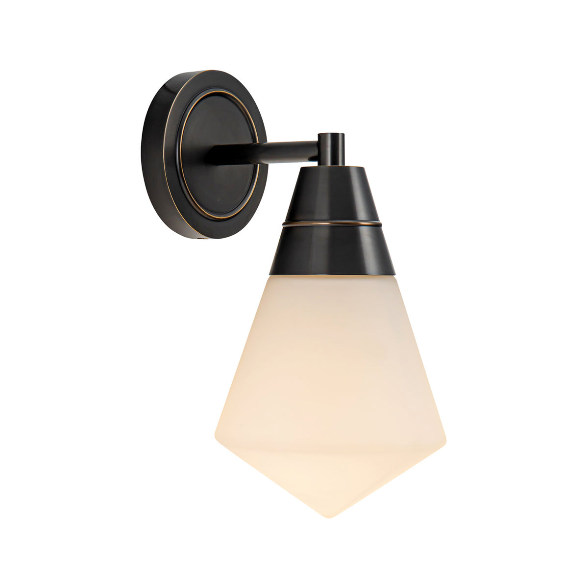 Essex Wall Sconce 12", Urban Bronze and Matte Opal Glass