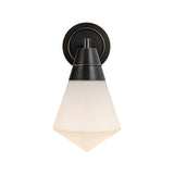 Essex Wall Sconce 12", Urban Bronze and Matte Opal Glass