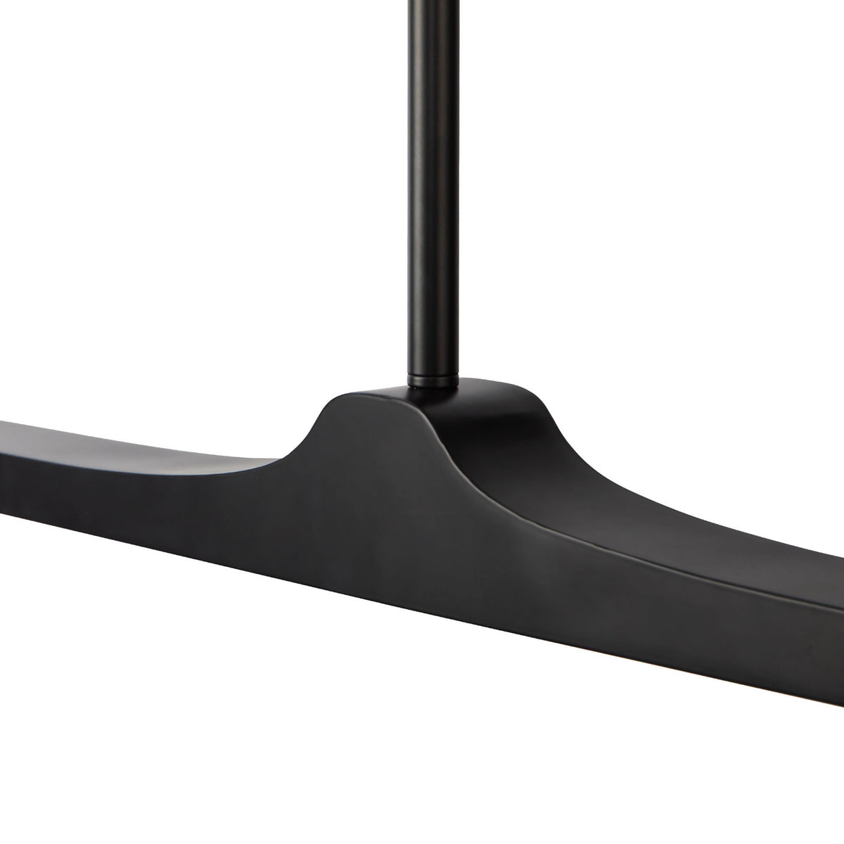 Duncan 2 Globe Linear Pendant 47", Matte Black and Opal Glass