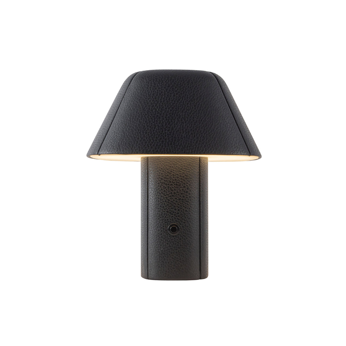 Anderson Rechargeable Table Lamp 10", Black Vegan Leather
