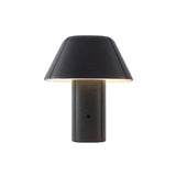 Anderson Rechargeable Table Lamp 10", Black Vegan Leather