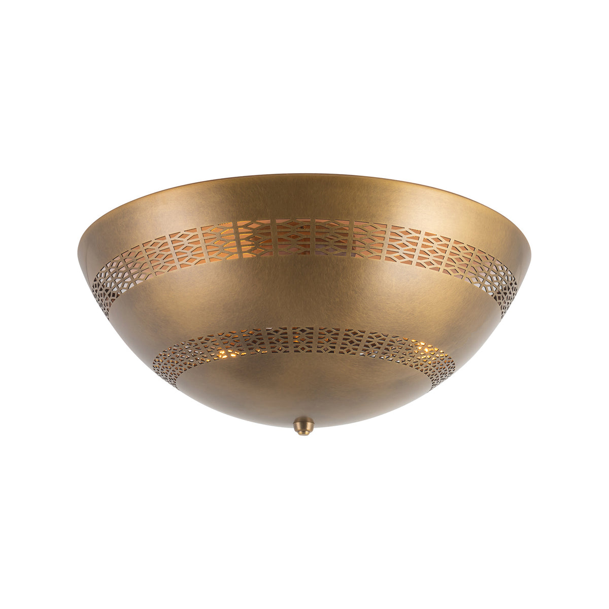 Brookline Flush Mount 18", Vintage Brass
