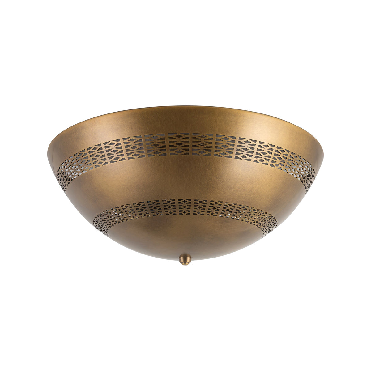 Brookline Flush Mount 18", Vintage Brass
