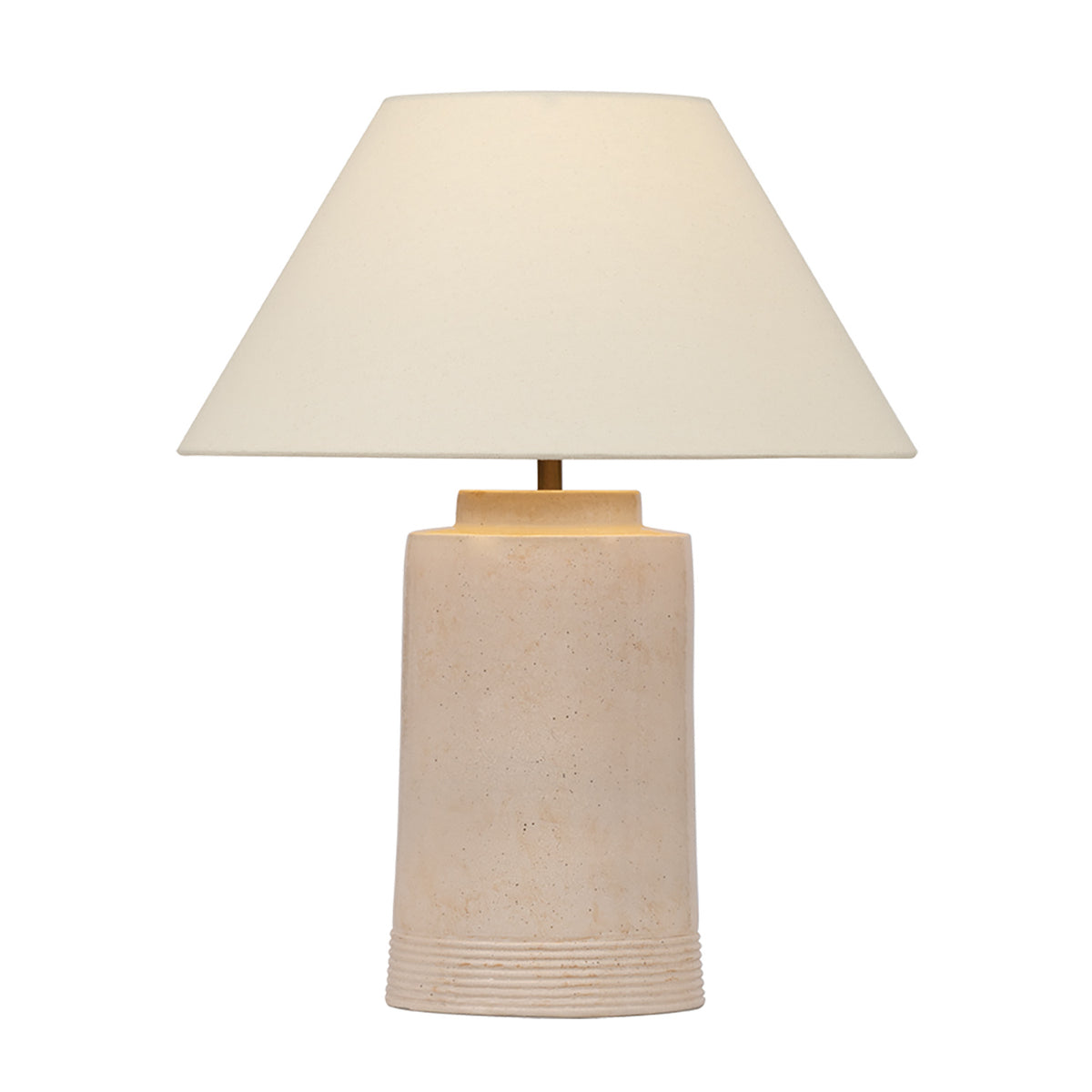 Scottsdale Table Lamp 23", Glazed Terracotta and Wheat Linen