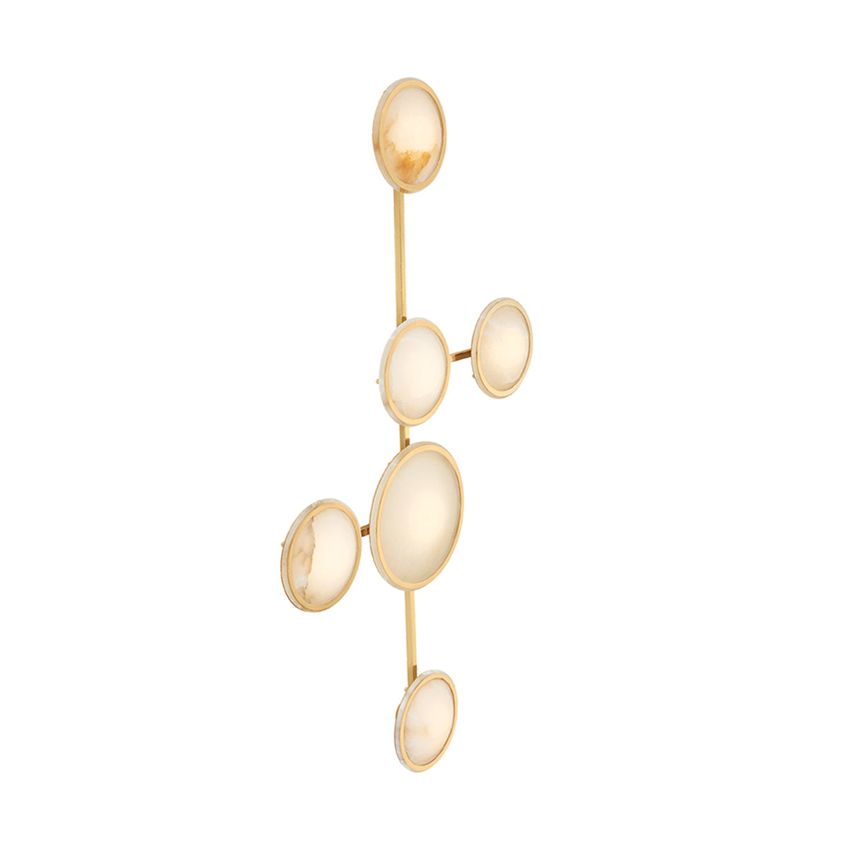 Kendall Extra Large LED Wall Sconce 46", Vintage Brass and Alabaster