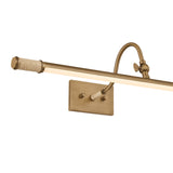 Lakeview LED Picture Light 25", Patina Brass and Raffia