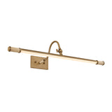Lakeview LED Picture Light 25", Patina Brass and Raffia