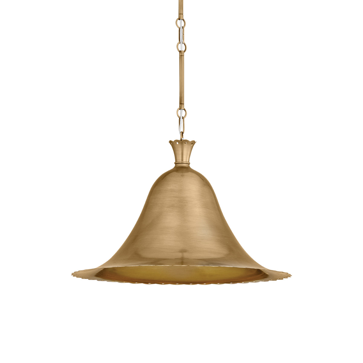 Newton Medium Pendant 18", Patina Brass