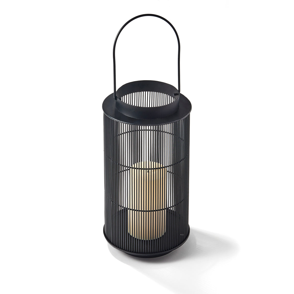 Open Box Mariposa Metal Lantern with Flameless Candle, Medium