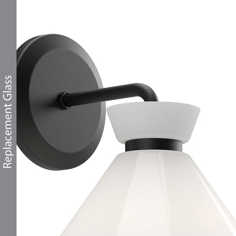 Cori Wall Sconce Replacement Top Glass, Milk
