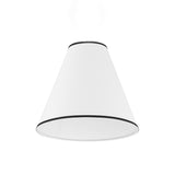 Luca Small 13" White Replacement Shade, Matte Black