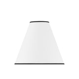 Luca Small 13" White Replacement Shade, Matte Black