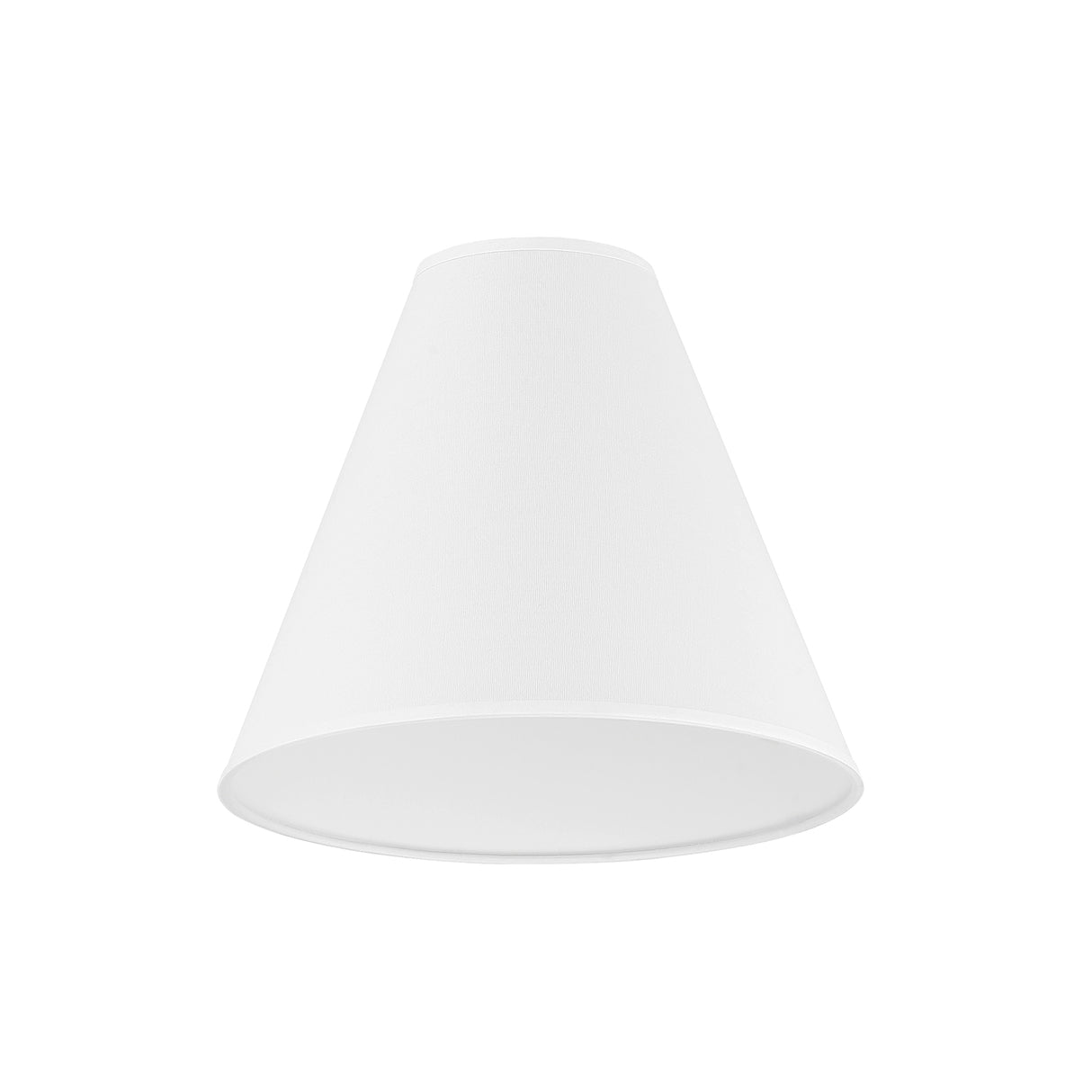 Luca Small 13" White Replacement Shade, Polished Nickel