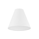 Luca Small 13" White Replacement Shade, Polished Nickel