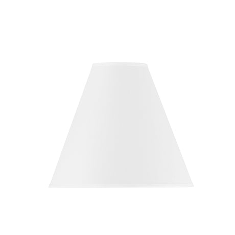 Luca Small 13" White Replacement Shade, Polished Nickel