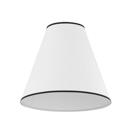 Luca Medium 15" White Replacement Shade, Matte Black