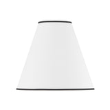 Luca Medium 15" White Replacement Shade, Matte Black