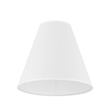 Luca Medium 15" White Replacement Shade, Polished Nickel