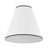 Luca Large 18" White Replacement Shade, Matte Black