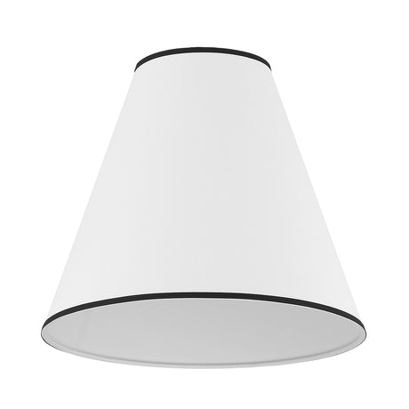 Luca Large 18" White Replacement Shade, Matte Black