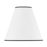 Luca Large 18" White Replacement Shade, Matte Black