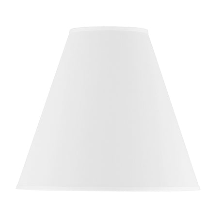 Luca Large 18" White Replacement Shade, Polished Nickel