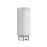 Welles Rechargeable Table Lamp 21", Rustic Brown with White Shade