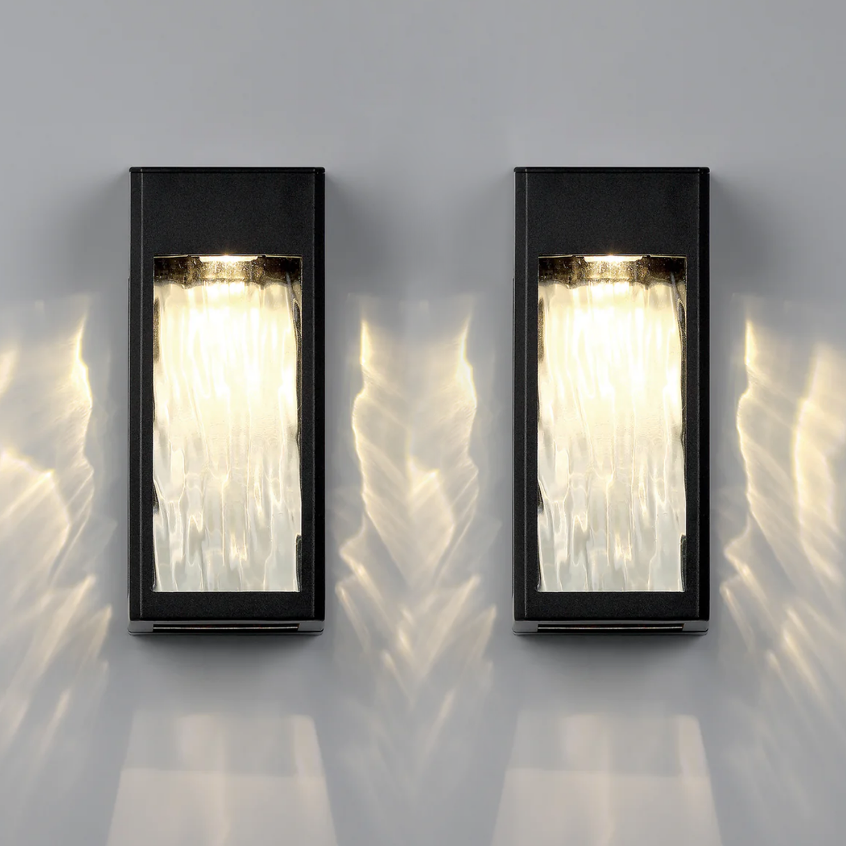 Jade Solar Wall Lights, Set of 2