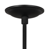 Astrid Pendant 20", Matte Black and Milk Glass
