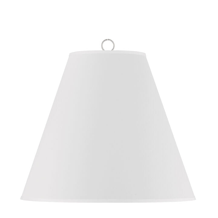 Luca Large 18" White Replacement Shade, Polished Nickel