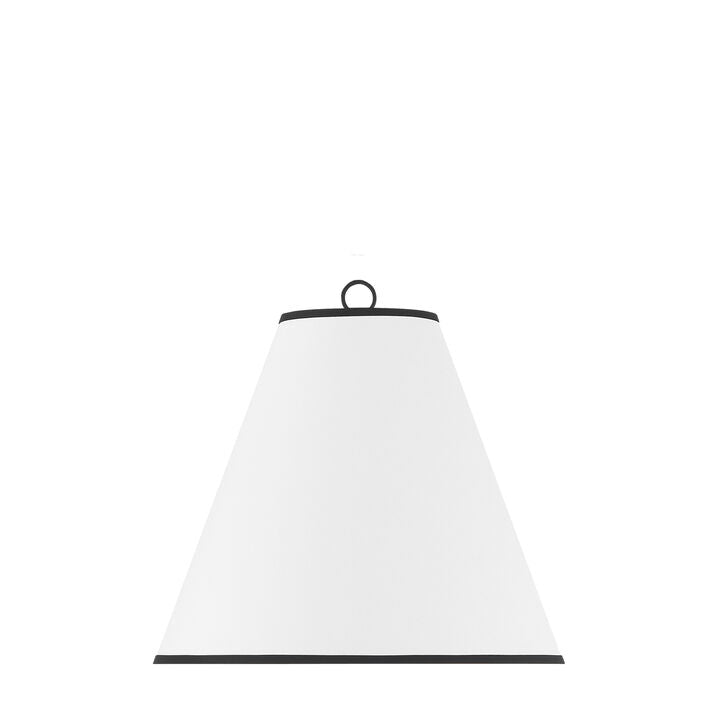 Luca Small 13" White Replacement Shade, Matte Black