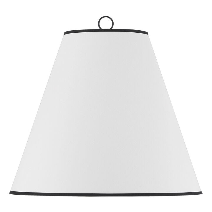 Luca Large 18" White Replacement Shade, Matte Black