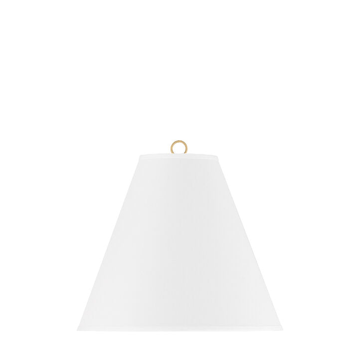 Luca Small 13" White Replacement Shade, Satin Brass