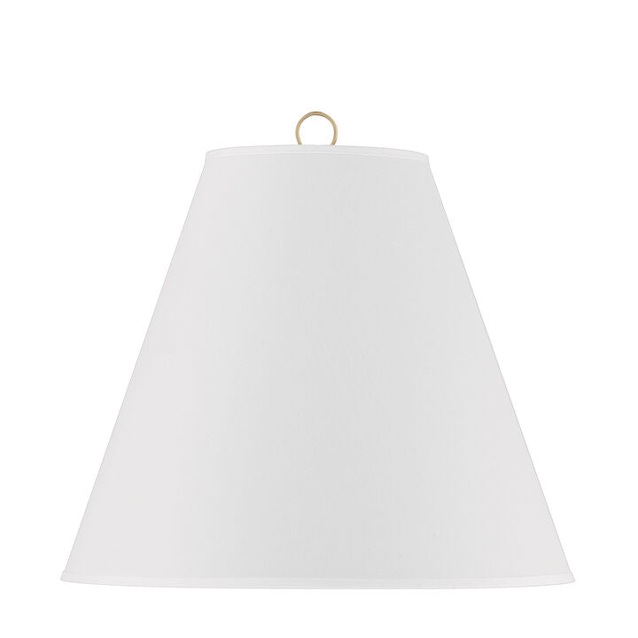 Luca Large 18" White Replacement Shade, Satin Brass